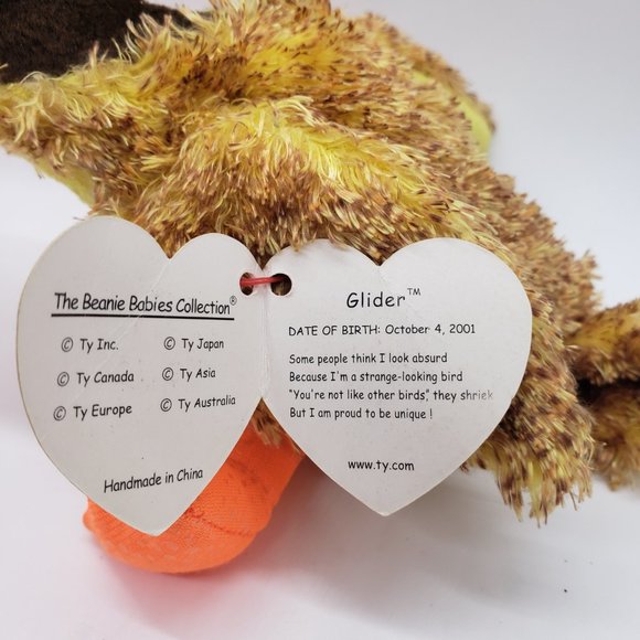 Ty Toys Nwt Glider The Ichtyornis Prehistoric Bird Ty Beanie Babies